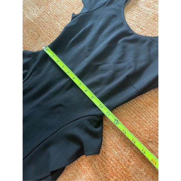 Zara Trafaluc Dress Women Small Black Stretch  Peplum Ruffle Mini Size M - Picture 9 of 9